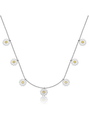 Diger KENPAZAR925 Ayar Gümüş Papatya Şans Kadın Gümüş Kolye