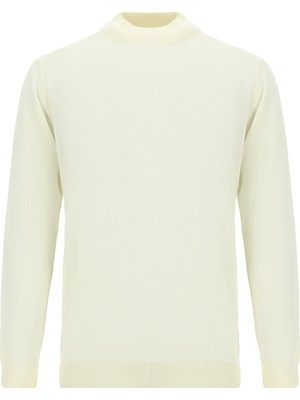 Abdullah Kiğılı Yarım Balıkçı Yaka Regular Fit Yünlü Kaşmirli Triko Kazak