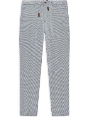 Abdullah Kiğılı 6 Drop Regular Fit Standart Kesim Beli İpli Likralı Gofre Klasik Kumaş Pantolon