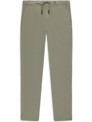Abdullah Kiğılı 6 Drop Regular Fit Standart Kesim Beli İpli Likralı Gofre Klasik Kumaş Pantolon