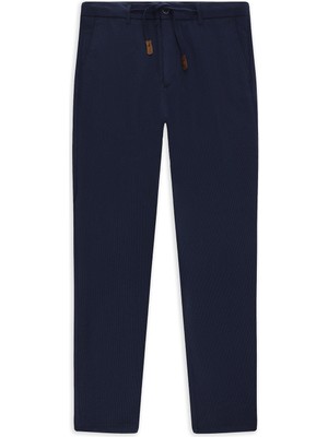Abdullah Kiğılı 6 Drop Regular Fit Standart Kesim Beli İpli Likralı Gofre Klasik Kumaş Pantolon