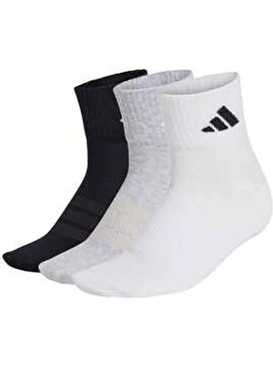 Gri Renkli 3 Adet adidas T Ess Ank Unisex Spor Çorap 2XL Konfor ve Dayanıklılık İçin Tasarlandı KC9614