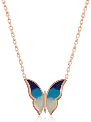 Diger KENPAZAR925 Ayar Gümüş Minimal Kelebek Bayan Gümüş Kolye