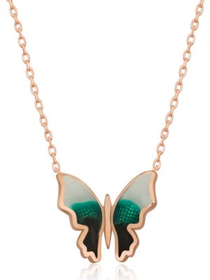 Diger KENPAZAR925 Ayar Gümüş Minimal Kelebek Bayan Gümüş Kolye