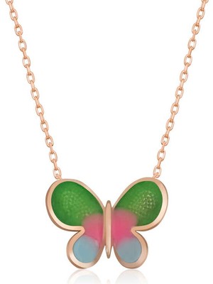 Diger KENPAZAR925 Ayar Gümüş Minimal Kelebek Bayan Gümüş Kolye