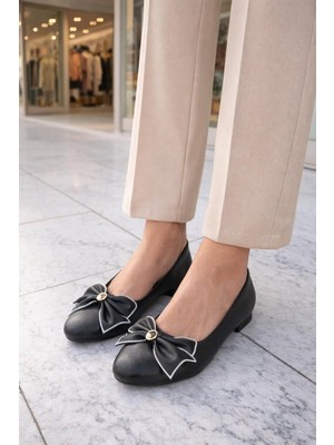 ModaOnn  Kadın Şık Aksesuarlı Günlük Babet Ayakkabı