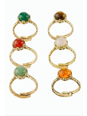 Zero Land Hnrlishp Yuvarlak Doğaltaşlı Otk Yüzük - Akik