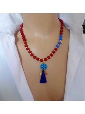 Sinem Şanlı Atelier Taraftar Renkleri Doğal Taş Unisex Kolye Renk Seçenekli