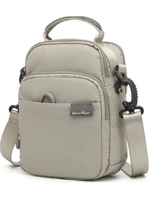 Smart Bags Ekstra Hafif Uniseks Postacı Çantası BC 3152 - Açık Gri