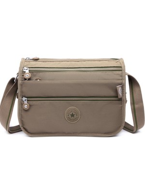 Smart Bags Krinkıl Kumaş Postacı Çantası BC 1128 - Açık Kahve