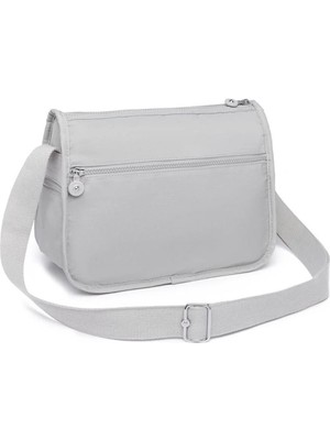 Smart Bags Krinkıl Kumaş Postacı Çantası BC 1128 - Açık Gri
