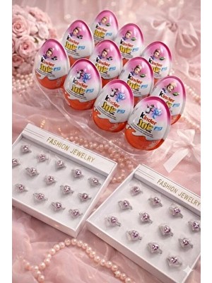 Kinder Joy Gümüş Çelik Trend Yüzük Zirkon Taşlı Kadınlar İçin Ciddi İlişki Hediyesi