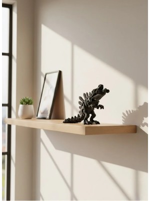 Hareketli Dinazor Figürü Dekoratif Oyuncak – Siyah Tasarım Midastech