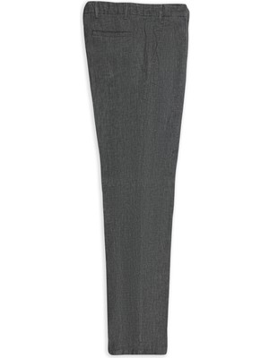 Abdullah Kiğılı 6 Drop Regular Fit Standart Kesim Beli Lastikli İpli Keten Klasik Kumaş Pantolon