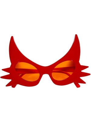 Kırmızı Renk Bıyık Tasarımlı Kedi Gözlüğü 19X11 cm (4887) Midastech
