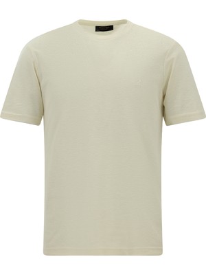 Abdullah Kiğılı Bisiklet Yaka Slim Fit Tencel T-Shırt