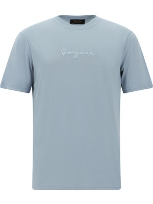 Abdullah Kiğılı Bisiklet Yaka Slim Fit Dar Kesim Nakışlı T-shirt