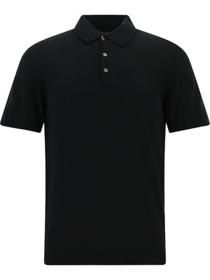 Abdullah Kiğılı Slim Fit Dar Kesim Pamuklu Polo Yaka İpek Karışımlı Örme T-shirt