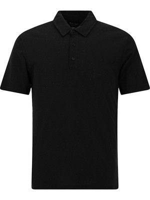 Abdullah Kiğılı Slim Fit Dar Kesim Nakışlı Pamuklu Lyocell Polo Yaka T-shirt