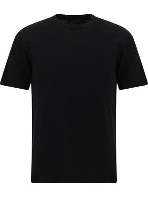 Abdullah Kiğılı Bisiklet Yaka Slim Fit Dar Kesim Nakışlı Pamuklu Lyocell T-shirt