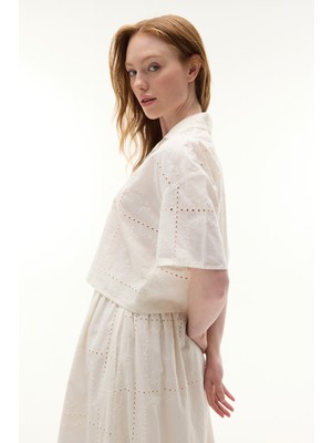 Nakışlı Kısa Kollu Gömlek