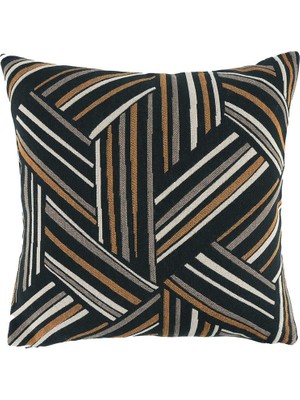 Decocenter Global Etnik Siyah Kırlent Kılıfı