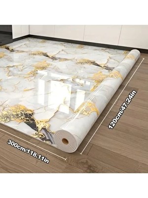 Ukab Dekor 120CM x 2.80CM Metre Rulo Gold Beyaz Mermer Desenli Yapışkanlı Duvar Paneli Kağıdı Ev Ofis Basıc