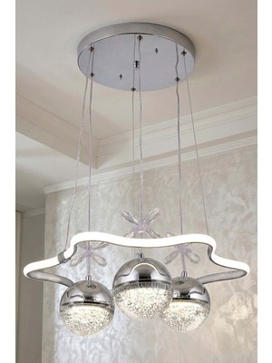 TERRA lighting Tasarım Clara 3 Toplu Sarkıt LED Avize, Power LED Avize, 3 Renk Işık Özellikli LED Avize