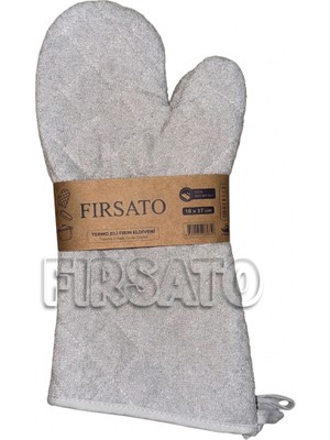 Fırsato Termo Yanmaz ve Isıya Dayanıklı Fırın Eldiveni 18 x 37 cm 2 Li Eldiven