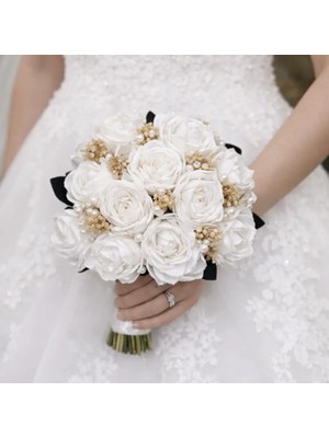 Açık Şakayık Gelin El Çiçeği | Gelin Buketi