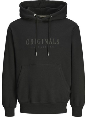 Jack & Jones Erkek Kapüsonlu Gögüs Logo Baskili Sweatshirt - Frederiksberg