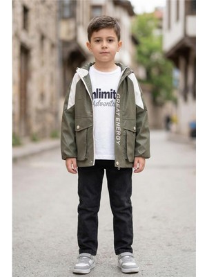 Pina Kids Erkek Çocuk Kapüşonlu Nova Mevsimlik Mont Penye Pantolon Üçlü Takım TKM7587