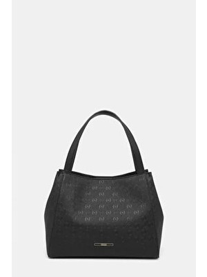 Vakko Siyah Monogram Çanta