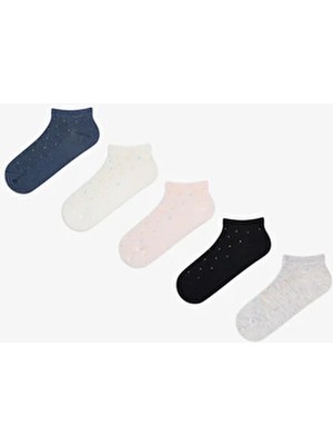 Penti 5 Çift Pamuklu Renkli Mini Puantiye Desenli Patik Çorap