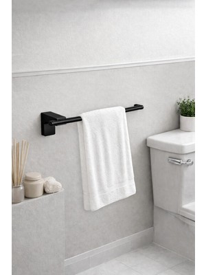 Nil FLORA Siyah Paslanmaz Zamak Açık Kağıt Havluluk