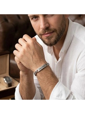 Pigado Kişiye Özel İsim Yazılı Paslanmaz Çelik Zincir Künye Bileklik – Şık ve Dayanıklı Erkek Kadın Model