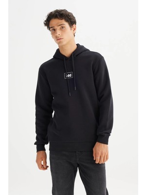 Lee Regular Fit Normal Kesim Siyah Erkek Sweatshirt