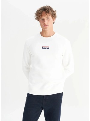 Pamuklu Regular Fit Normal Kesim Bisiklet Yaka Logo Detaylı Sweatshirt
