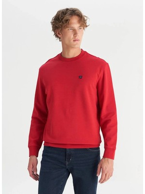 Wrangler Bisiklet Yaka Kırmızı Erkek Sweatshırt W2520255A47 Kırmızı Sweatshirt