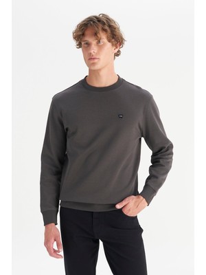 Wrangler Faded Erkek Patch Logo Siyah Erkek Sweatshirt