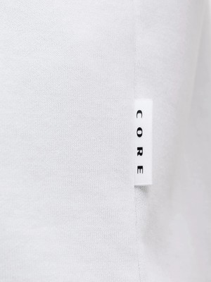Jack Jones Jcofusıon Chest Brand Tee Ss Crew Noos Erkek Beyaz Tshirt 12289936-01