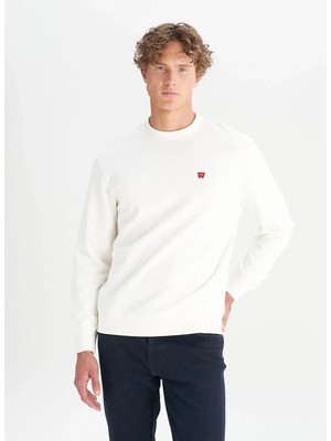 Wrangler Regular Fit Beyaz Erkek Sweatshirt W2520255W02