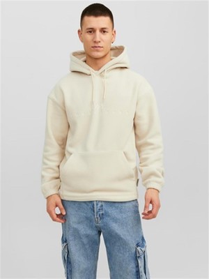Jack & Jones JORSILVERLAKE FLEECE HOOD Gri Erkek Sweatshirt