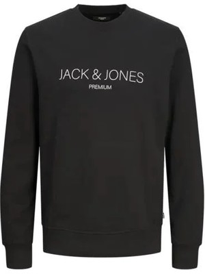 Jack & Jones Jprblajared Sweat Crew Ne Siyah Erkek Sweatshirt