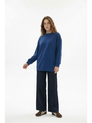 ALLDAY Indigo-Yumuşak Dokulu Sweatshirt