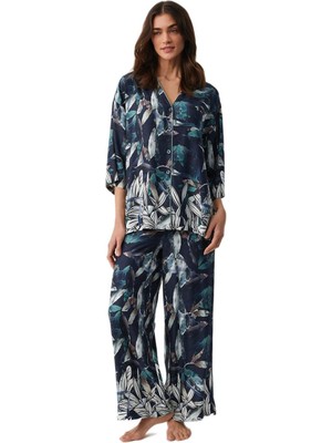 Penye Mood Kadın Lacivert Pijama Takım PM9917