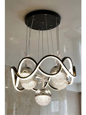 TERRA lighting Modern Habana 4 Toplu Sarkıt LED Avize, Power LED Avize, 3 Renk Işık Özellikli LED Avize