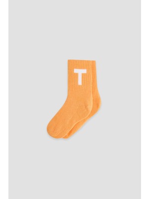 Tyess Bg Store Kız Çocuk Oranj Çorap