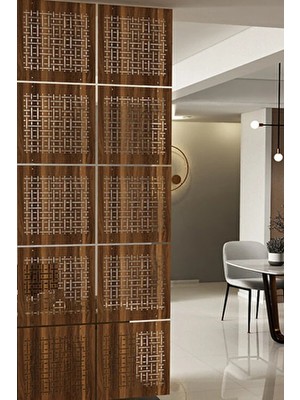 Kayasan Ahşap Kayasan ® Lazer Kesim Sarkıt Paravan, Ahşap Seperatör, Oda Ayırıcı 4'lü Panel Levha Seti