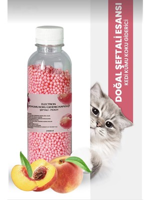 ELECTRON Kedi Kumu ve Tuvaleti Koku Giderici Granül Şeftali – 250 ml